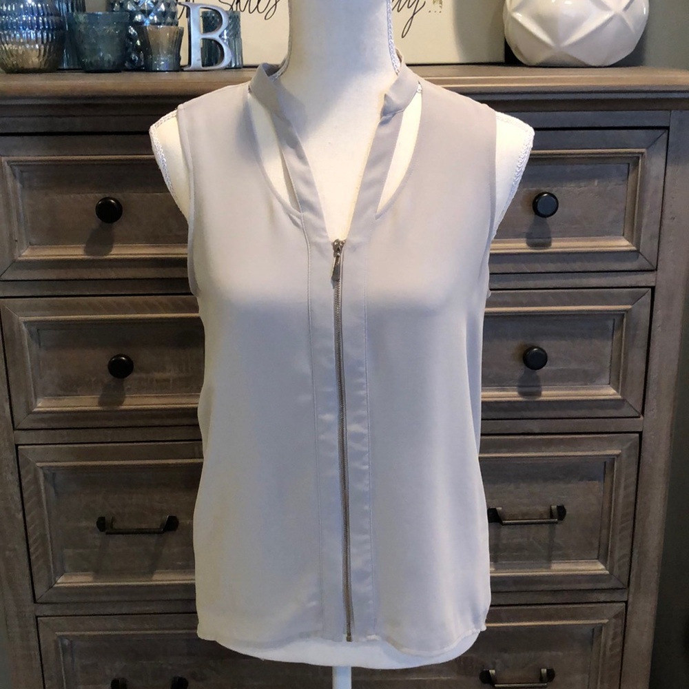Dove gray dressy blouse
